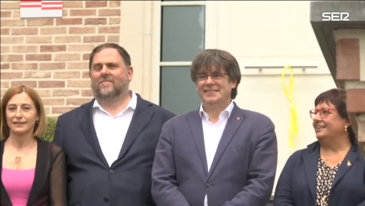 Junqueras visita a Puigdemont en Waterloo