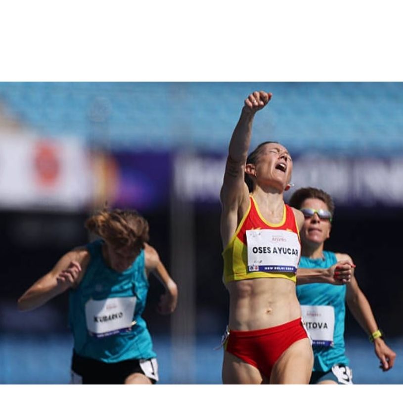 Imagen de Atletismo con Izaskun Osés medallista mundial paralímpica en Nueva Dehli (India)