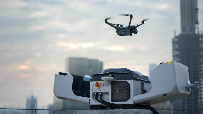 Imagen de José Luis Diego (Policía Local de València) sobre las pruebas de drones con IA para emergencias