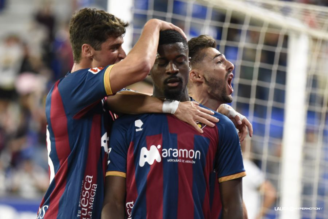 Imagen de Samuel Ntamack habla de su primer gol con la SD Huesca
