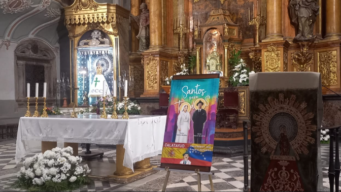 Imagen de La comunidad venezolana de Calatayud celebra una misa para conmemorar la canonización de de los primeros santos de su nacionalidad