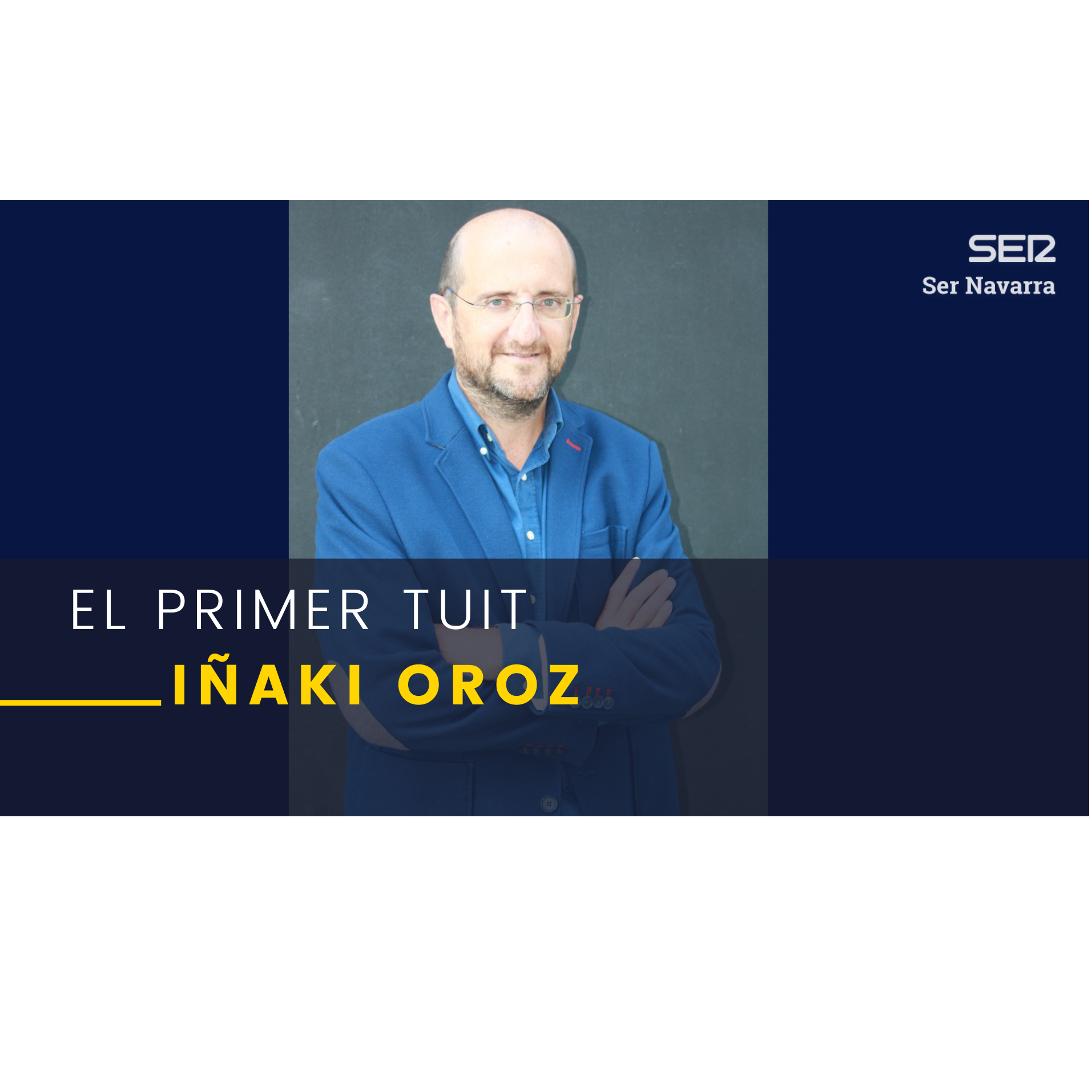 El primer tuit, con el consultor Iñaki Oroz