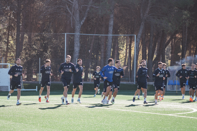 Imagen de Sergi Guilló en la previa de la Copa del Rey ante el Utebo