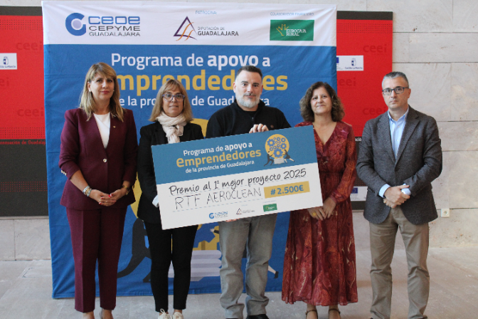 Imagen de RTF Aeroclean, ganador de la VIII edición del programa de apoyo a emprendedores de la provincia de Guadalajara