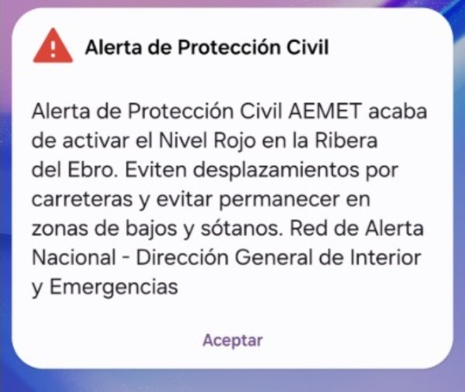 Aragón trabaja en dos niveles de ES - Alert para situaciones de emergencia - Hora 14 Aragón (02/11/2025)