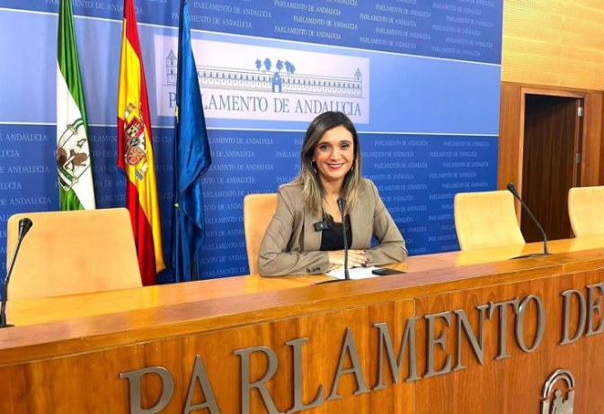 María Márquez, portavoz parlamentaria del PSOE-A, denuncia el "veto" a Amama: "Nos parece que el PP tiene que rectificar"