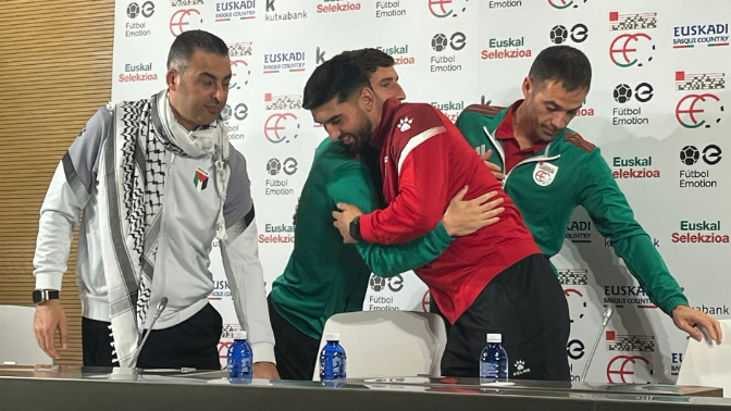 El fútbol palestino alza la voz desde San Mamés: "Como deportistas palestinos tenemos la responsabilidad de seguir hasta alcanzar la libertad"