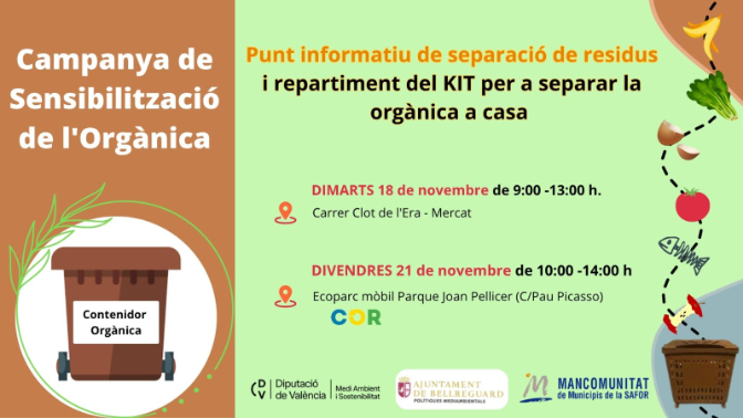 Bellreguard nos enseña cuáles son los restos que se depositan en el contenedor marrón