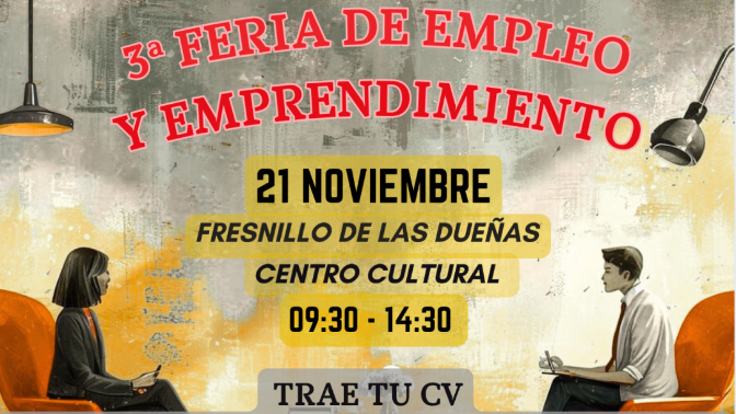 Todos los detalles de la III Feria de Empleo y Emprendimiento de la Ribera del Duero burgalesa que se celebra este viernes en Fresnillo de las Dueñas