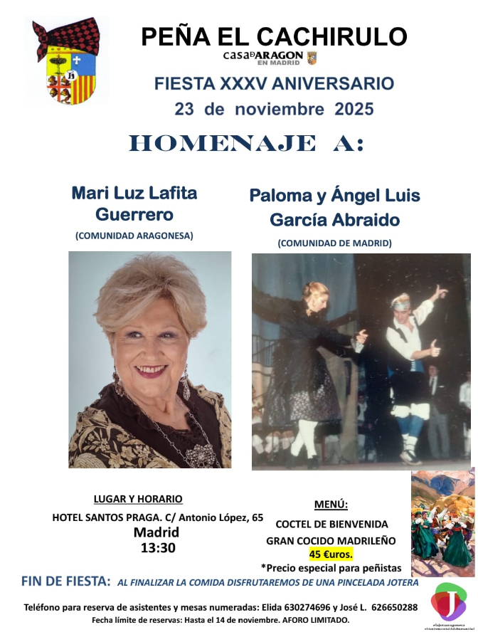 María Luz Lafita será 'Cachirulo de Honor' María Luz Lafita será 'Cachirulo de Honor'