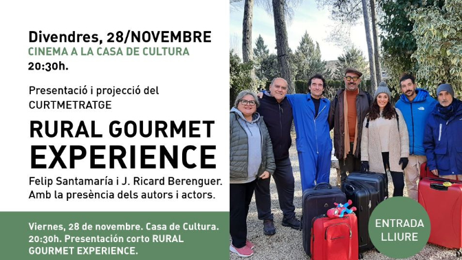 El viernes se estrena el corto "Rural Gourmet Experience"