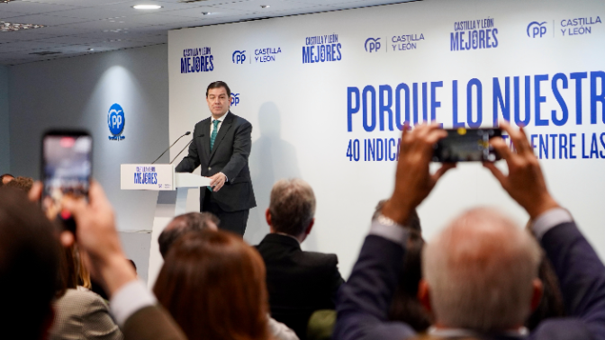 Mañueco presenta su "hoja de ruta" para llevar a Castilla y León al "pódium" en calidad de vida: 40 indicadores y retos para mejorar Mañueco presenta su "hoja de ruta" para llevar a Castilla y León al "pódium" en calidad de vida: 40 indicadores y retos para mejorar