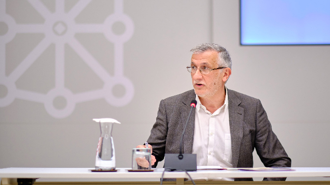 Felix Taberna, vicepresidente del Gobierno de Navarra, "preocupado" por la crsipación política "en aumento"