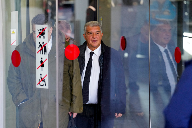 Imagen de Laporta, davant la jutgessa: 