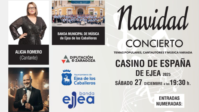 Concierto navideño de la Banda de Música de Ejea