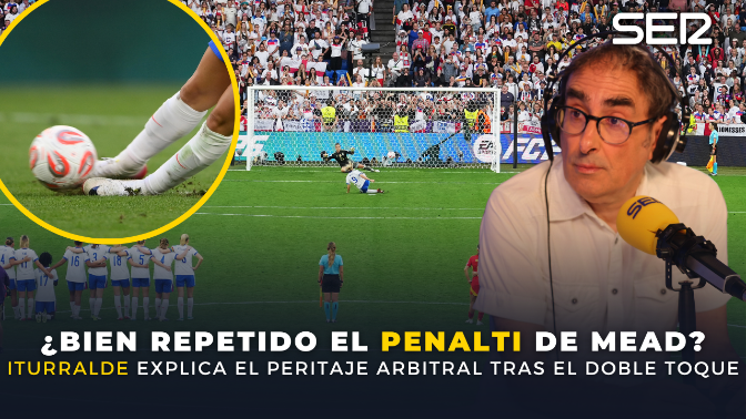 Imagen de ¿Estuvo bien repetido el penalti de Mead?: Iturralde explica la reacción tras el doble toque en la tanda del Inglaterra-España