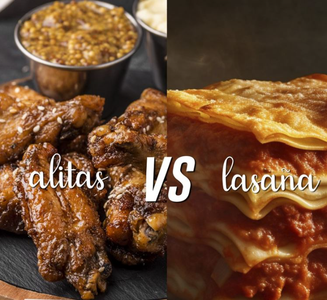 Imagen de ¿Prefieres lasaña o alitas de pollo?