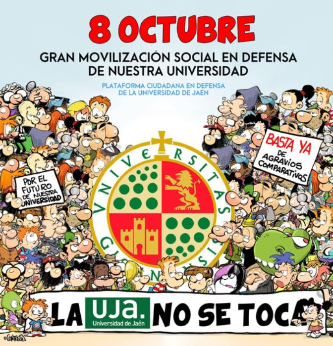 Imagen de Luis Francisco Sánchez, portavoz de la Plataforma Ciudadana en Defensa de la UJA, llama a la  participación masiva en la movilización convocada para el 8  de octubre