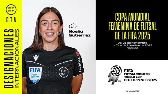 Imagen de Noelia Gutiérrez, la toledana que arbitrará en el primer mundial femenino de fútbol sala