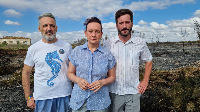 Imagen de María Marin sobre incendios en el entorno del Mar Menor