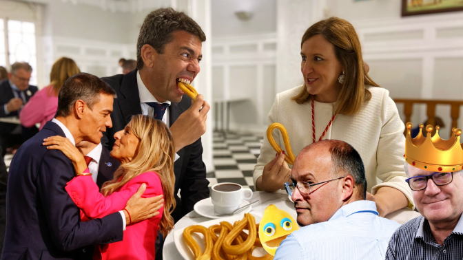 El Gabinete de Crisis de SM Juan Carlos I de Manuel: «¡El malvado Tellado viene a anunciar la sacrosanta ejecución de Mazón, pobret meu!»