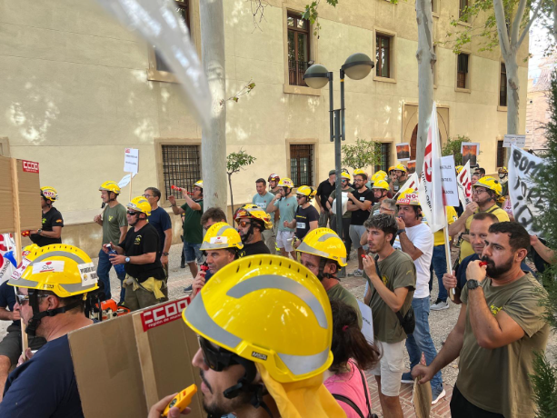 Imagen de Juan Pedro Cornejo sobre protestas de brigadas forestales