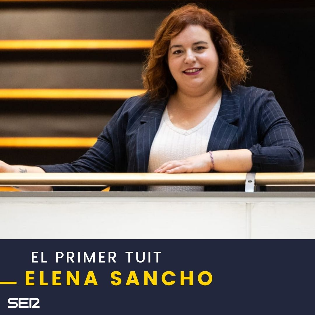 El primer tuit con Elena Sancho, eurodiputada