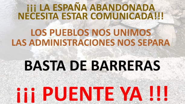 Imagen de Concentración protesta en Zarzuela y Villares de Jadraque pidiendo la reparación del puente que une ambos municipios
