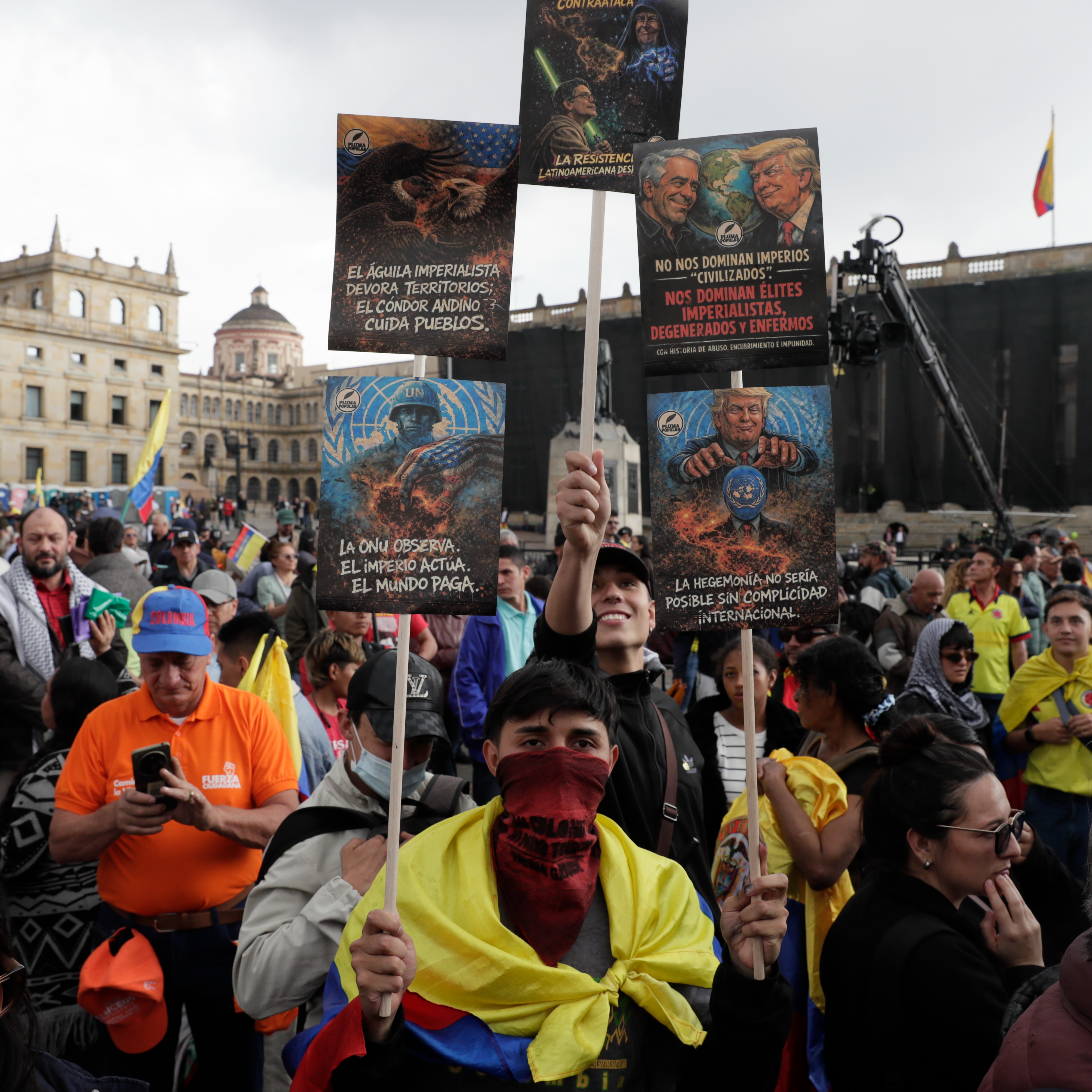 Colombia se manifiesta tras el ataque de Estados Unidos a Venezuela