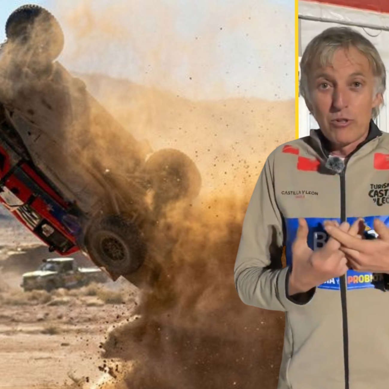 Entrevista | Jesús Calleja, tras el grave accidente que le ha obligado a abandonar el Dakar: "Ir al espacio fue bastante más suave que esto"