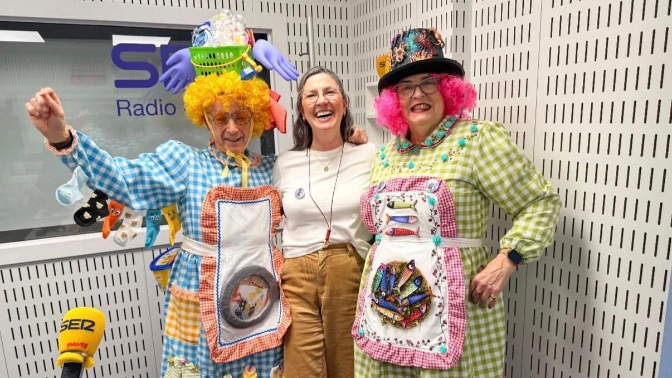 La comparsa Pantaleón en La Ventana de las Rías