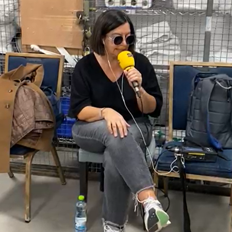 Imagen de Àngels Barceló, desde un refugio en Tel Aviv tras sonar las alarmas antiaéreas: 