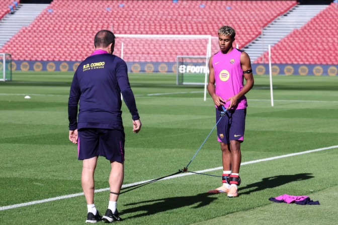Lamine Yamal ja treballa al gimnàs i al camp d'entrenament