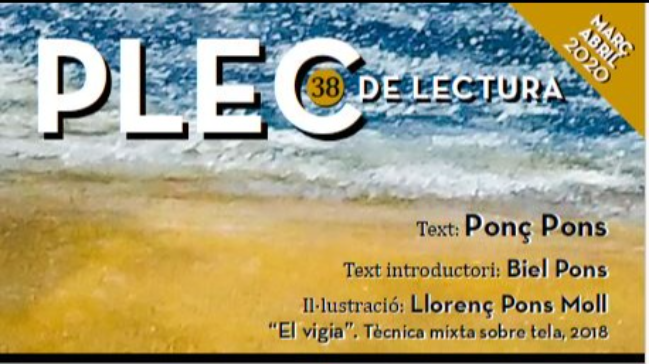 Plec de lectura 38. Ponç Pons