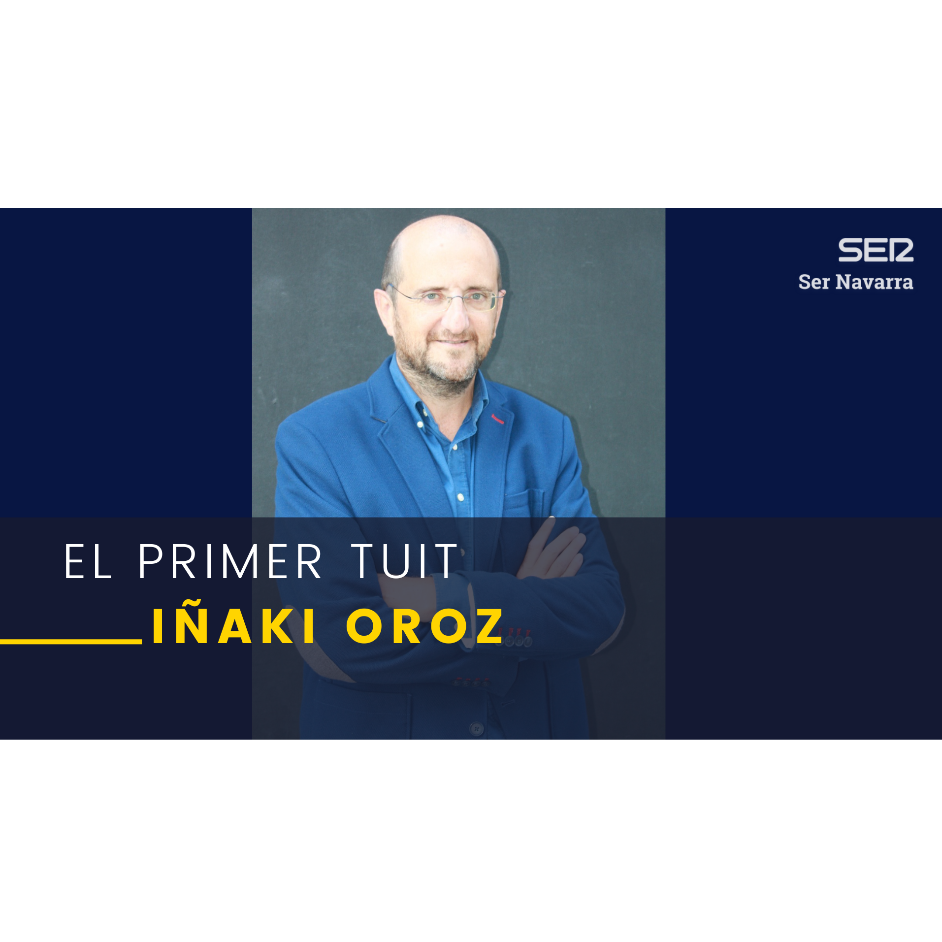 El primer tuit, con el consultor Iñaki Oroz