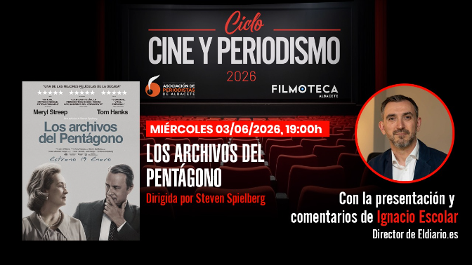 Ignacio Escolar clausura las jornadas de ‘Cine y Periodismo’ de la Asociación de Periodistas de Albacete
