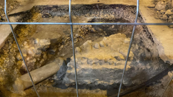 La reurbanización en Paletillas descubren nuevos hallazgos de lo que parece el muro del circo romano de Calahorra