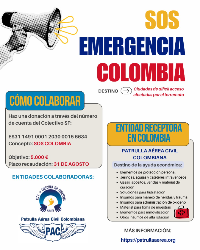 El Colectivo Sin Fronteras (CSF AB) encuentra una vía efectiva de colaboración por el terremoto en Colombia episode artwork