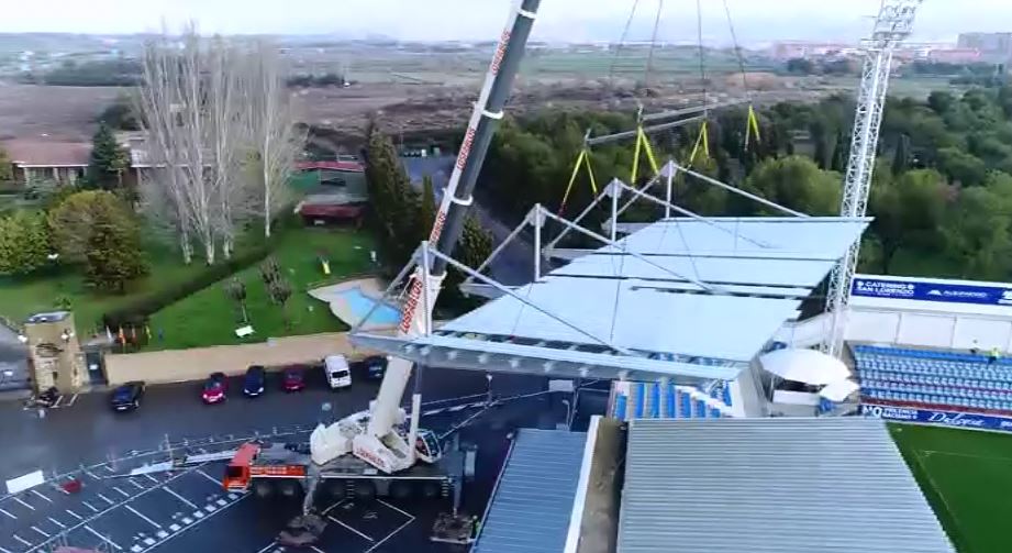 Obras en El Alcoraz con música