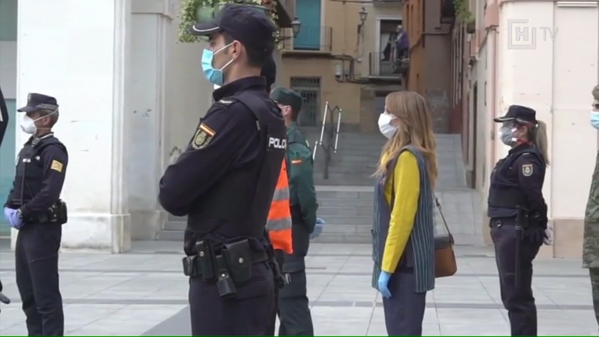 Homenaje a los trabajadores esenciales de la pandemia en Huesca